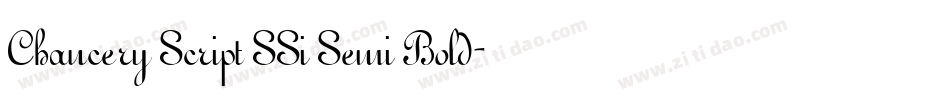 Chancery Script SSi Semi Bold字体转换